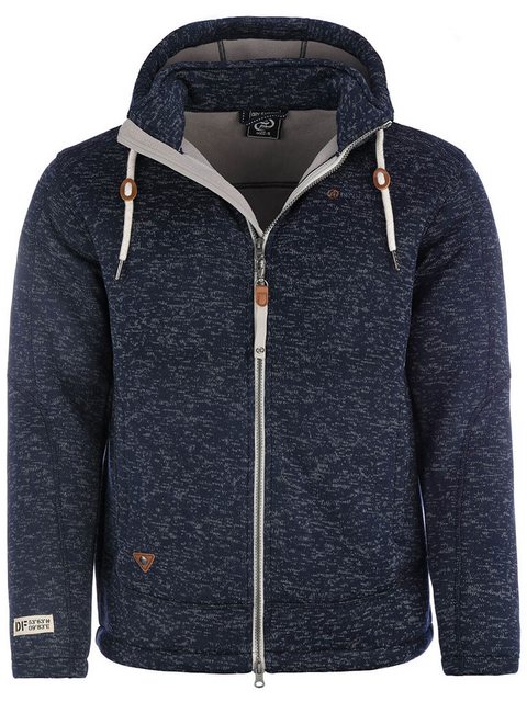 Dry Fashion Fleecejacke Herren Jacke Kappeln Fleece mit Kapuze - Wärmende K günstig online kaufen