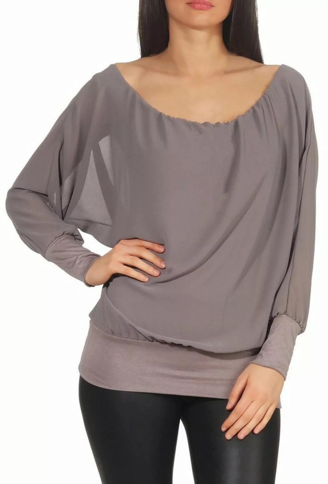 malito more than fashion Chiffonbluse 6291 mit Carmenausschnitt, Einheitsgr günstig online kaufen