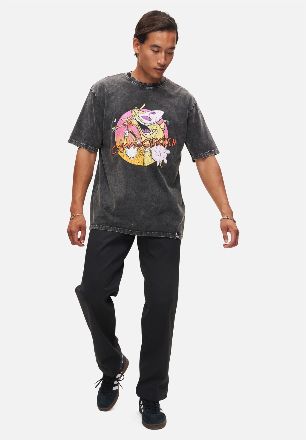 Recovered T-Shirt "Cow & Chicken", (1 tlg.), mit lustigem Frontprint im Com günstig online kaufen