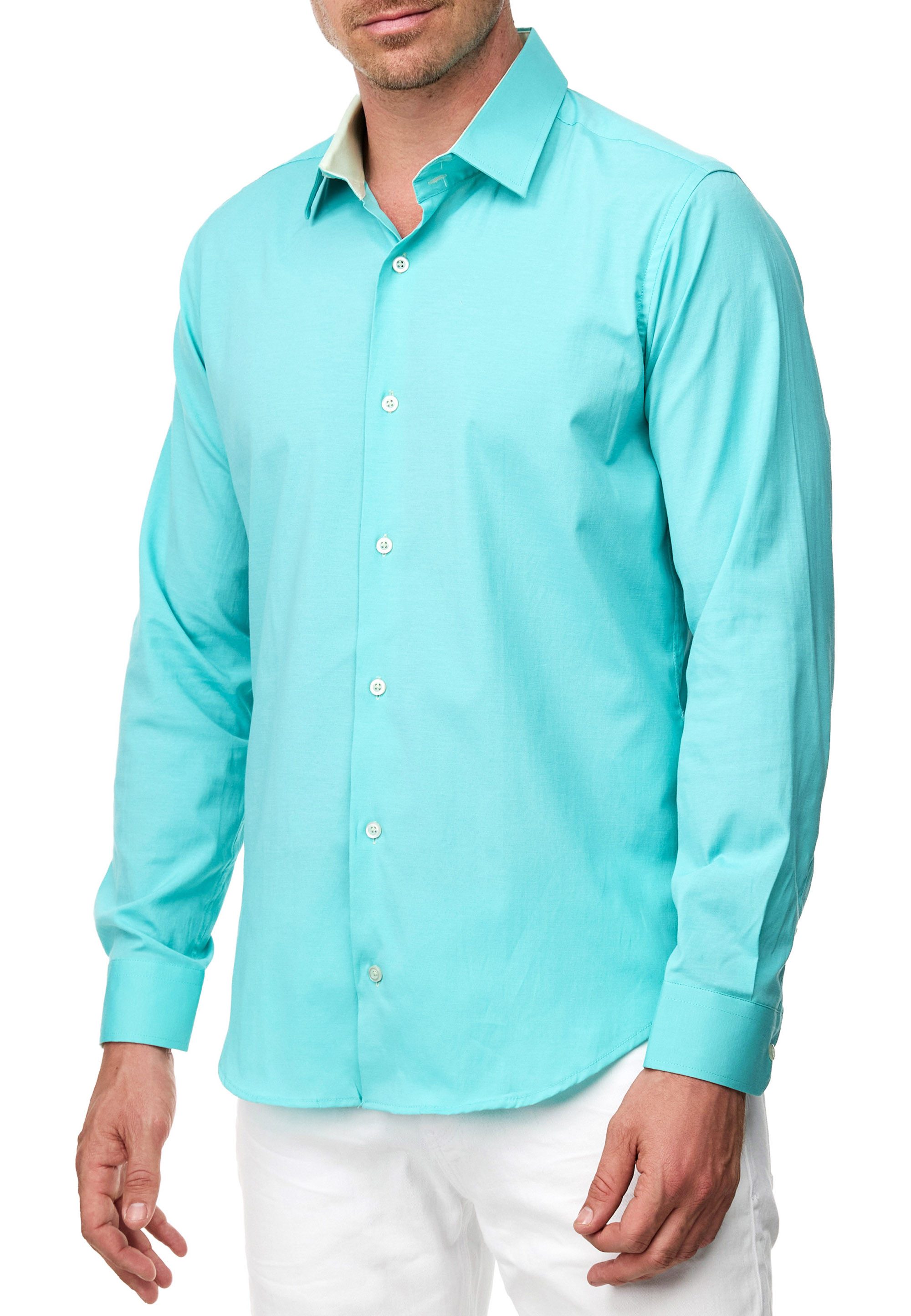R-NEAL Businesshemd Pastellhemd Herren Slim Fit günstig online kaufen