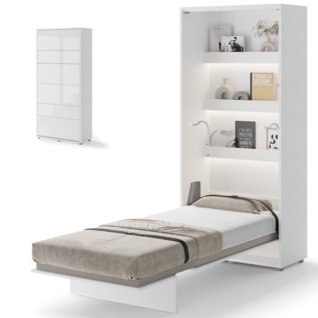 yourhouse24 Schrankbett Bed Concept Wandklappbett Vertikal Gästebett 90/120 günstig online kaufen