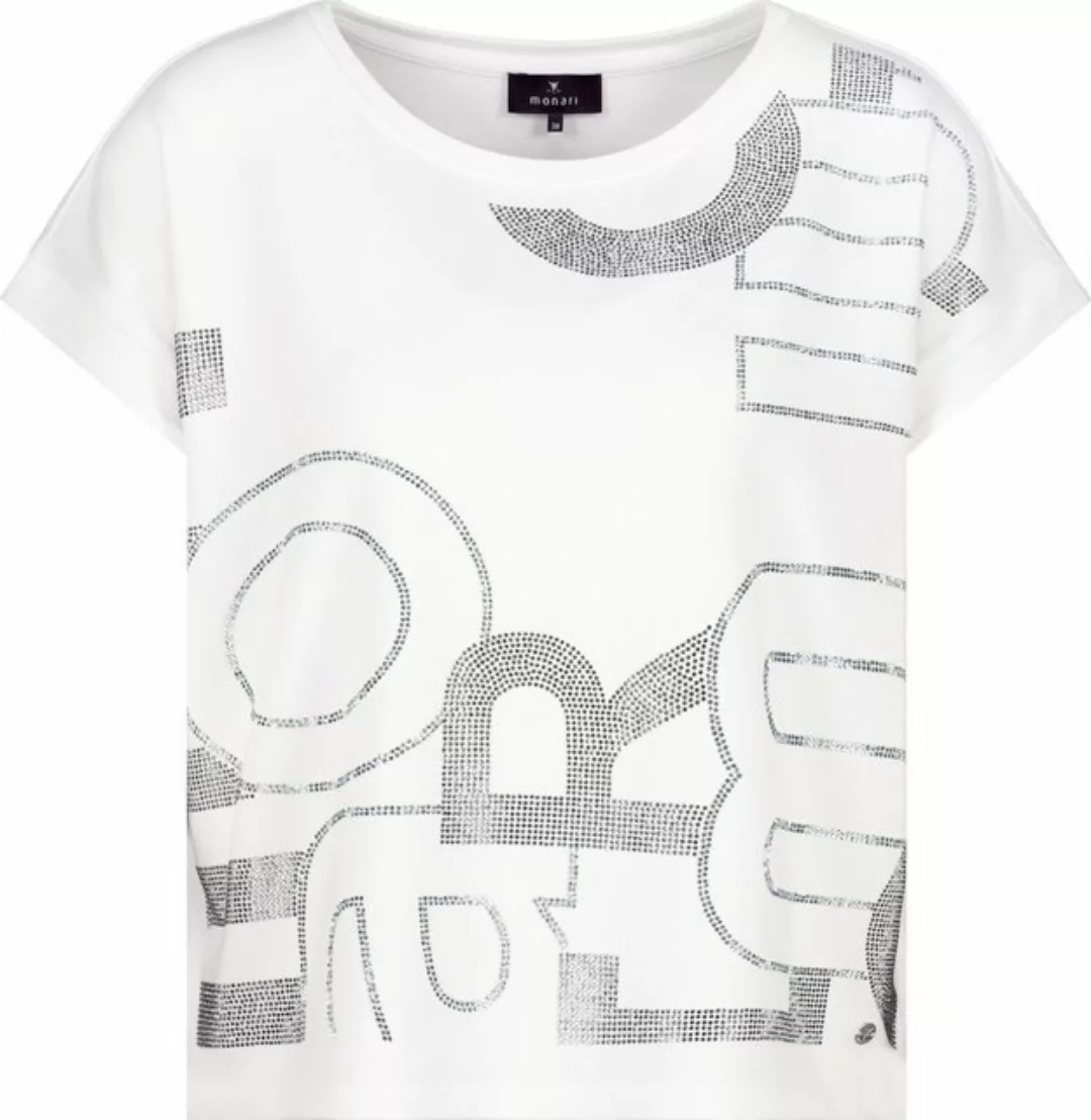 Monari Kurzarmshirt T-Shirt weiss günstig online kaufen