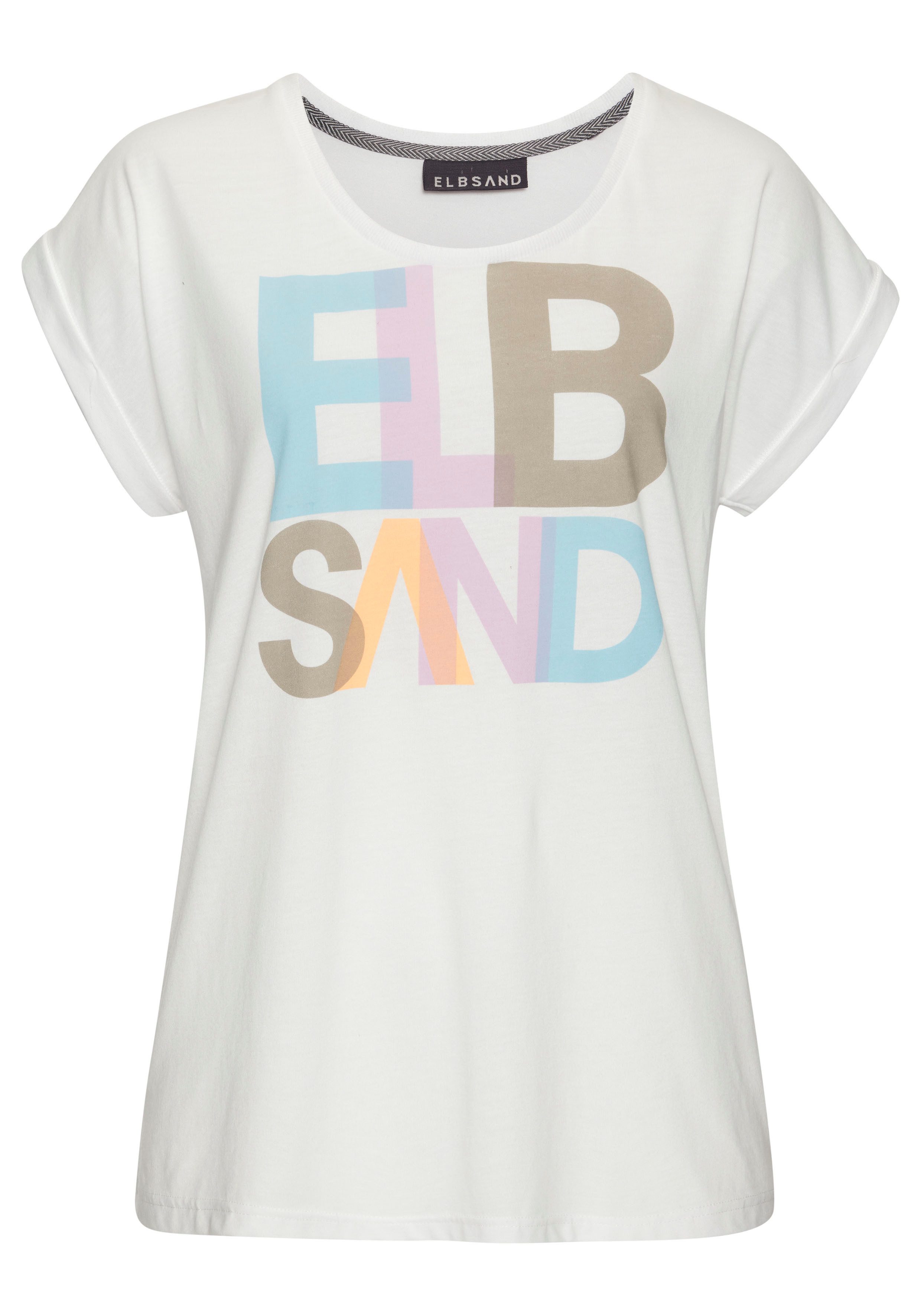 Elbsand Print-Shirt, mit Logodruck, Kurzarmshirt, sportlich günstig online kaufen