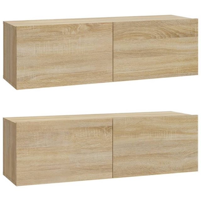 vidaXL TV-Schrank TV-Wandschränke 2 Stk Sonoma-Eiche 100x30x30 cm Spanplatt günstig online kaufen