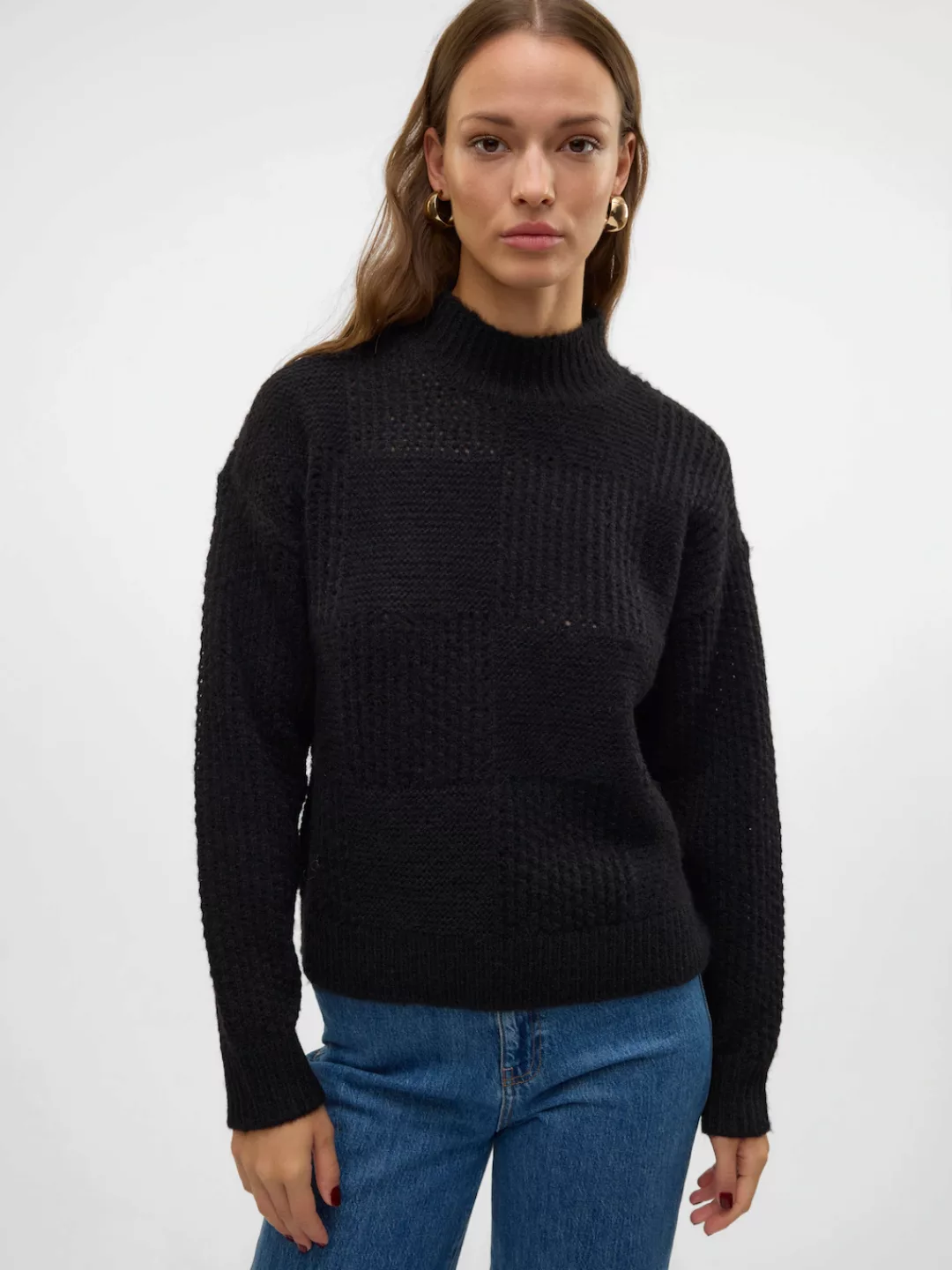 Vero Moda Strickpullover "VMMOON LS HIGHNECK PULLOVER GA BF" günstig online kaufen