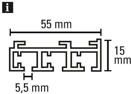 Gardinia Flächenvorhangschiene 3-läufig Weiß 160 cm günstig online kaufen