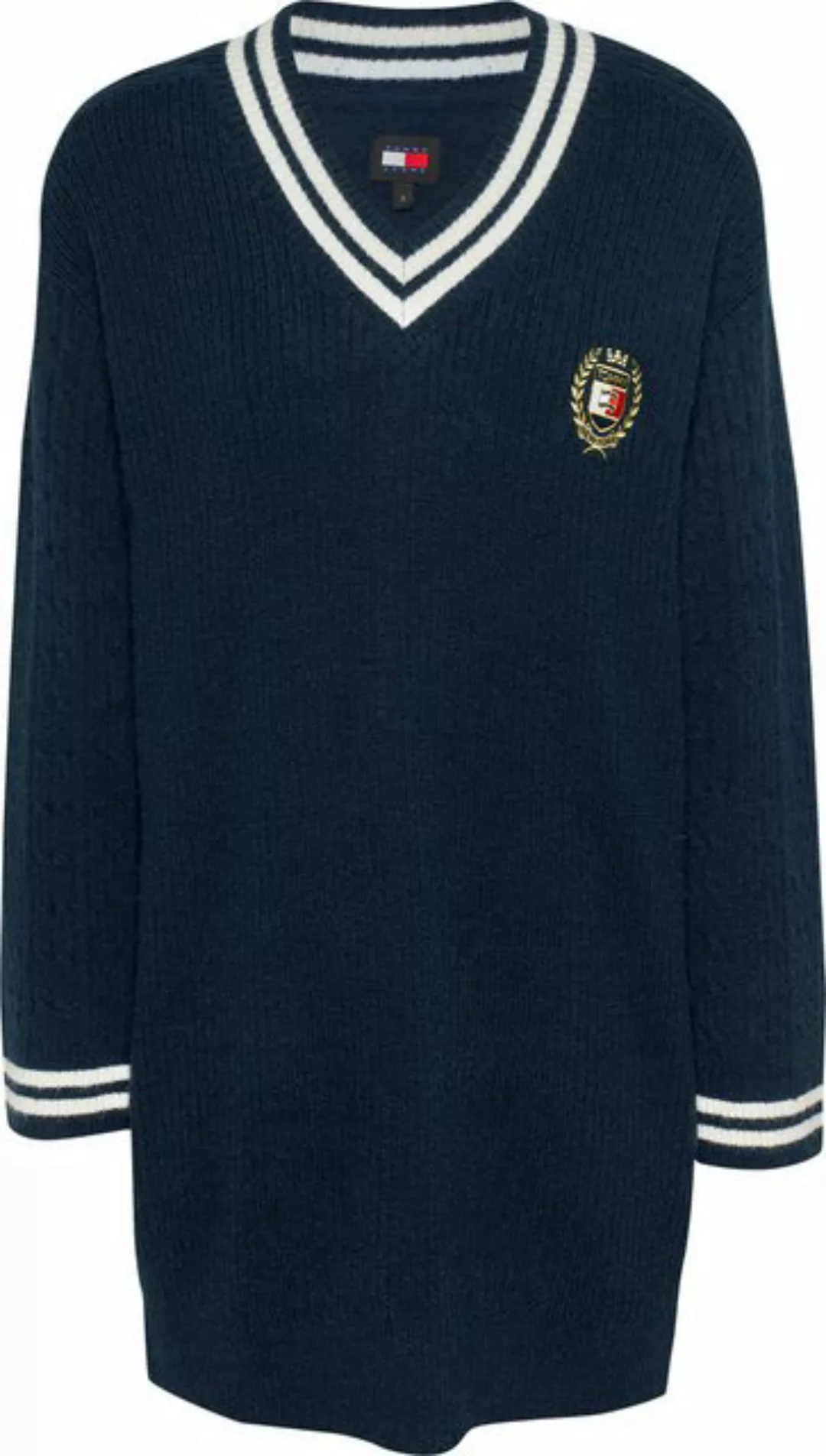 Tommy Jeans Strickkleid TJW CREST SWEATER DRESS mit Streifendetails, Badge günstig online kaufen