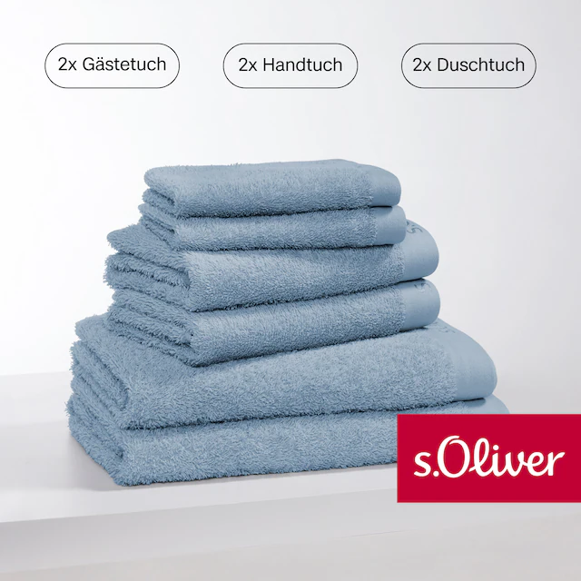 s.Oliver Handtuch Set »s. Oliver, besonders weich und saugfähig,«, (Set, 6 günstig online kaufen