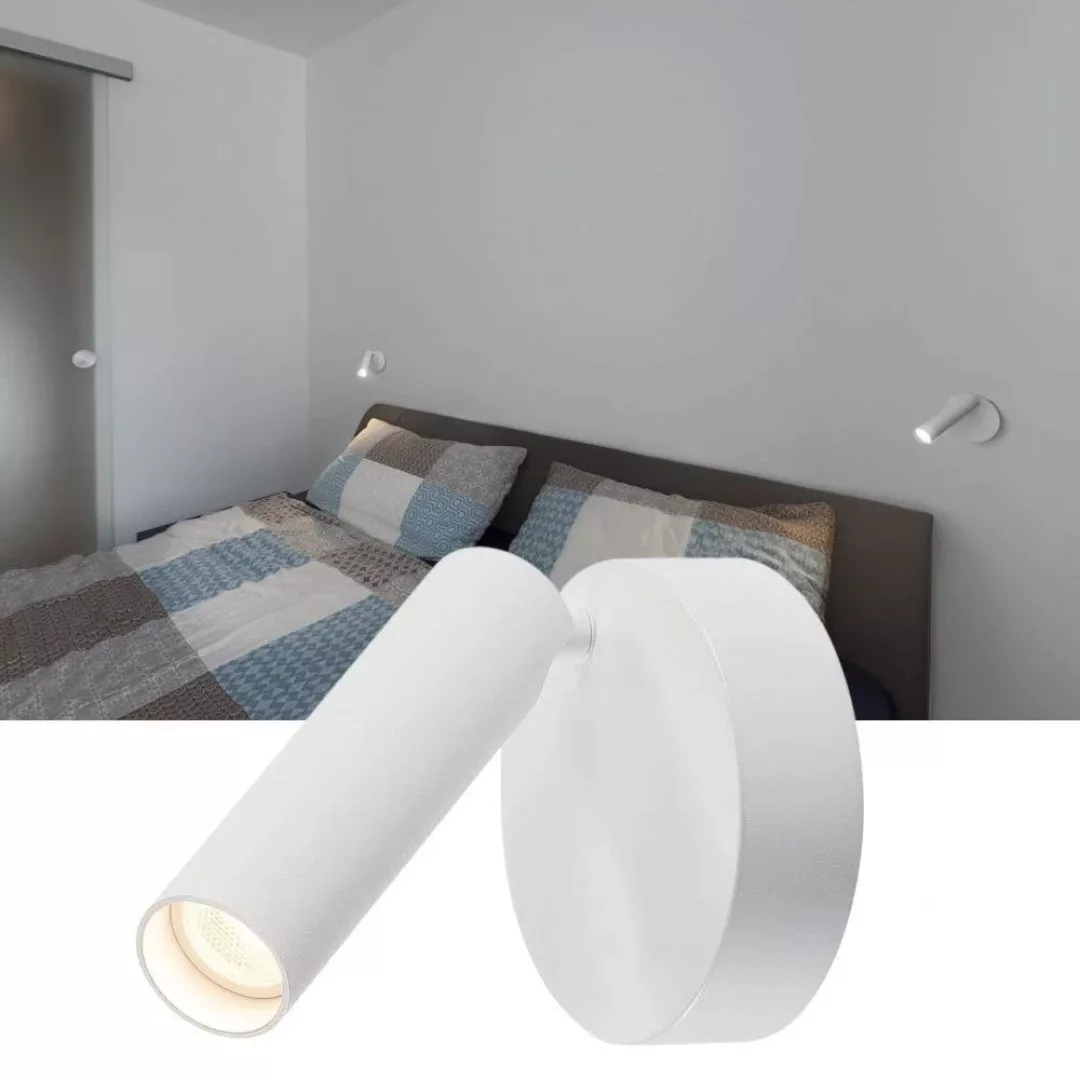 Einflammige Wand- und Deckenleuchte Karpo in weiß, ohne Schalter, CRI90, dr günstig online kaufen