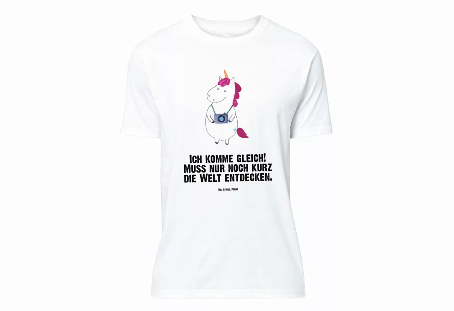 Mr. & Mrs. Panda T-Shirt Einhorn Fotograf - Weiß - Geschenk, T-Shirt mit Sp günstig online kaufen