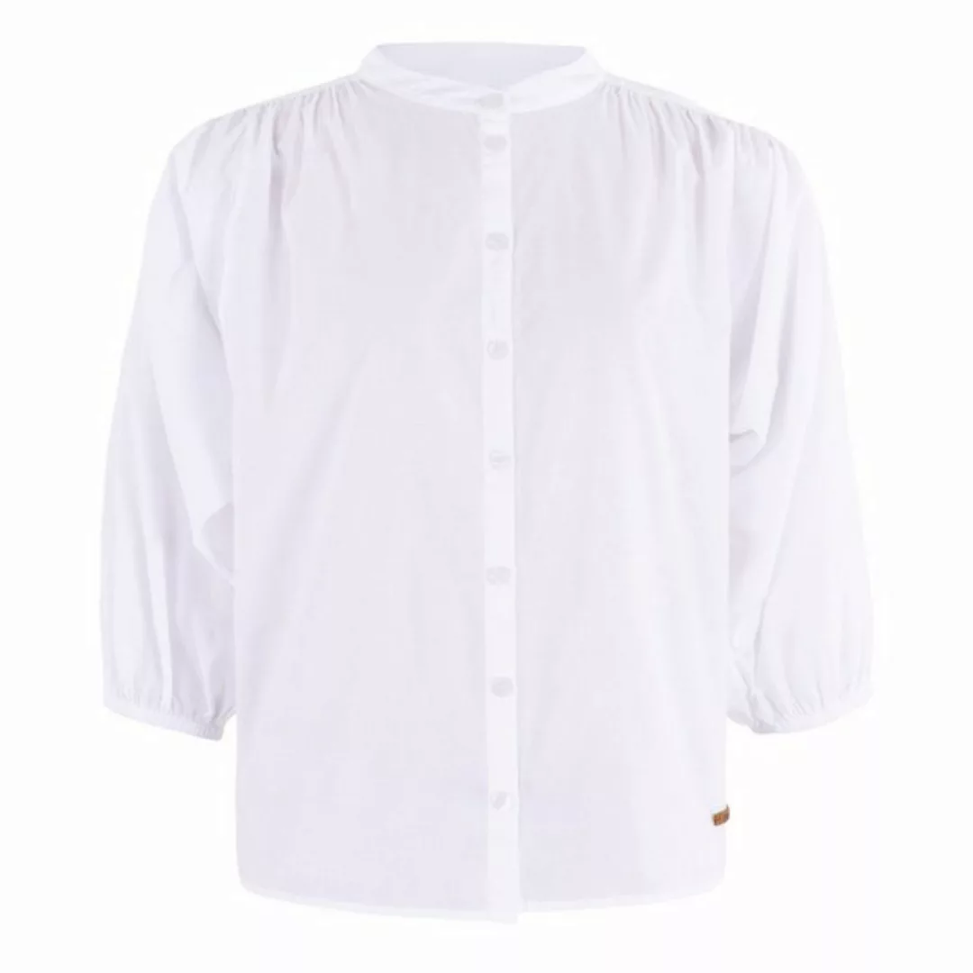 Moscow Design Hemdbluse Jordan Oversize Bluse mit Mao Kragen in Weiß oder B günstig online kaufen