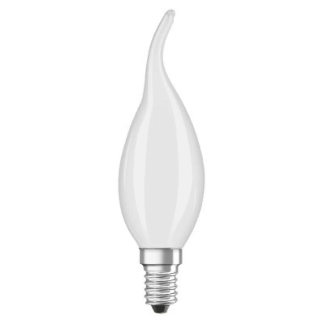 Osram LED Lampe ersetzt 40W E14 Windstoßkerze - Ba38 in Weiß 4W 470lm 2700K günstig online kaufen