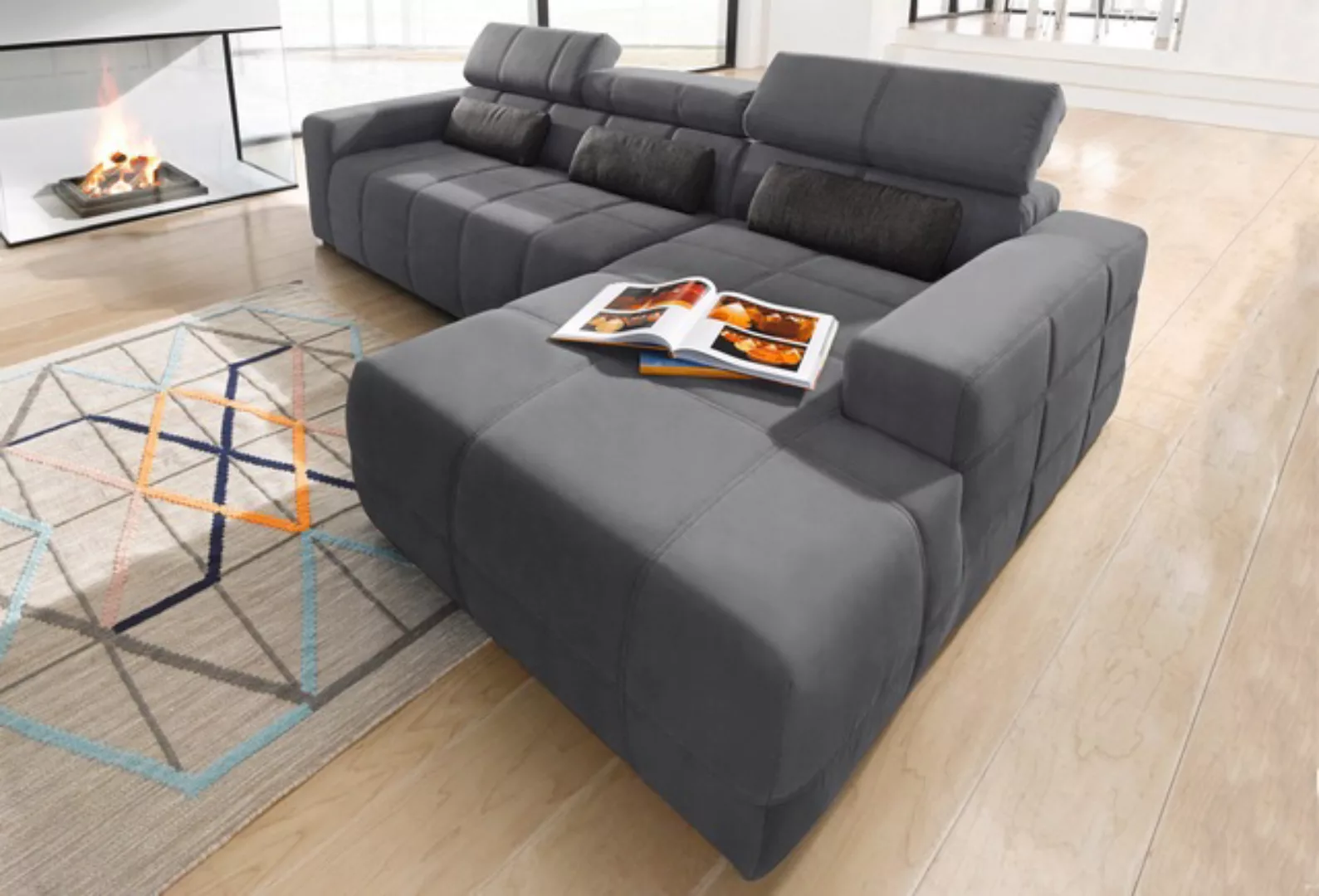 DOMO collection Ecksofa »Brandon große Ausführung B/T/H: 289/177/80 cm, auc günstig online kaufen