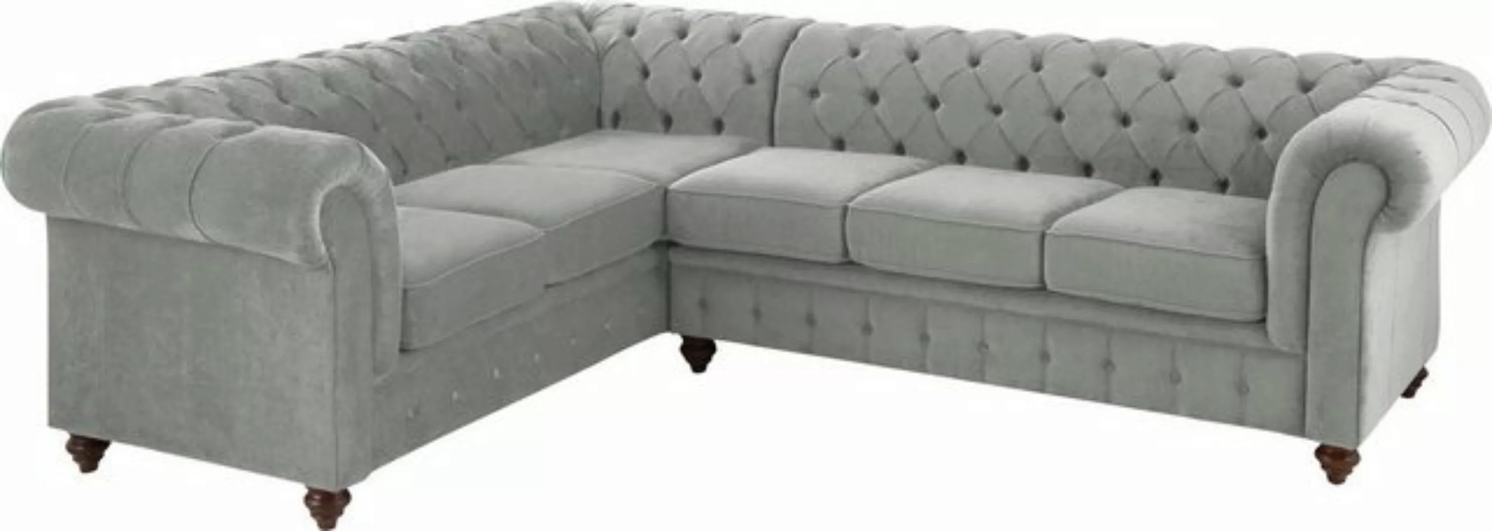 Home affaire Chesterfield-Sofa Duc Ecksofa L-Form, hochwertige Knopfheftung günstig online kaufen