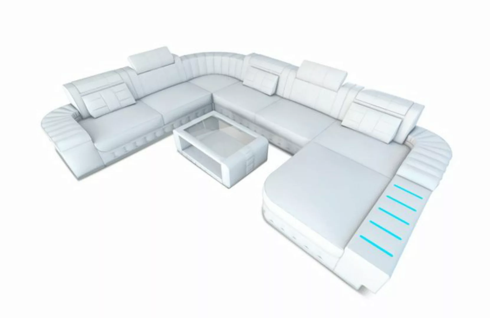 Sofa Dreams Wohnlandschaft Ledersofa Bellagio XXL U Form Ledercouch Sofa Le günstig online kaufen