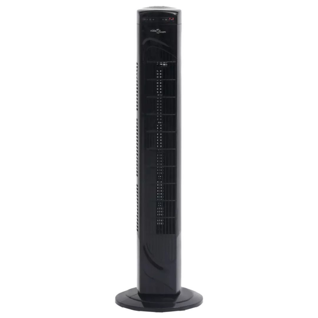 Turmventilator Mit Fernbedienung Und Timer Φ24x80 Cm Schwarz günstig online kaufen