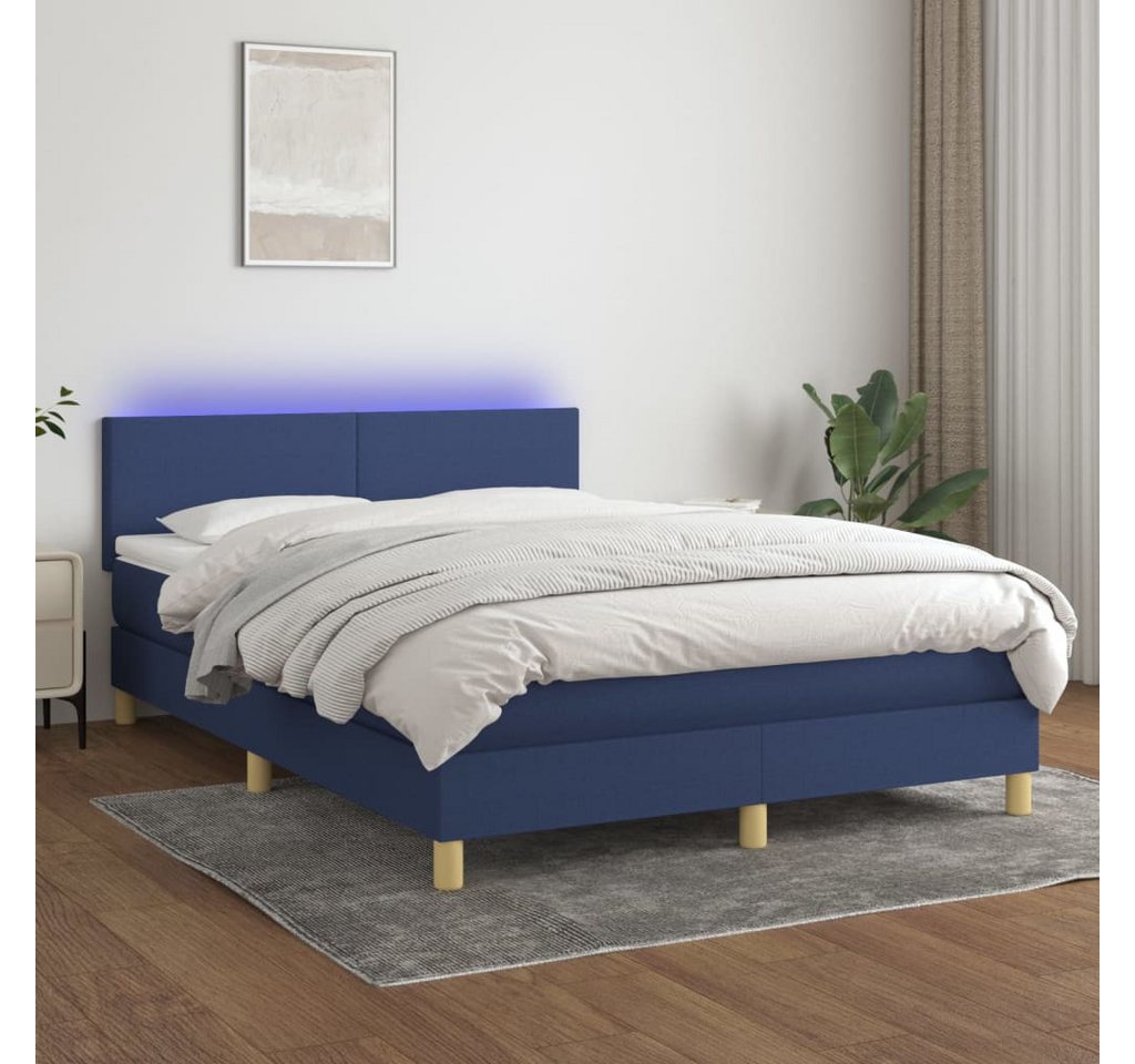 vidaXL Boxspringbett Bett Boxspringbett komplett mit Matratze & LED Stoff ( günstig online kaufen