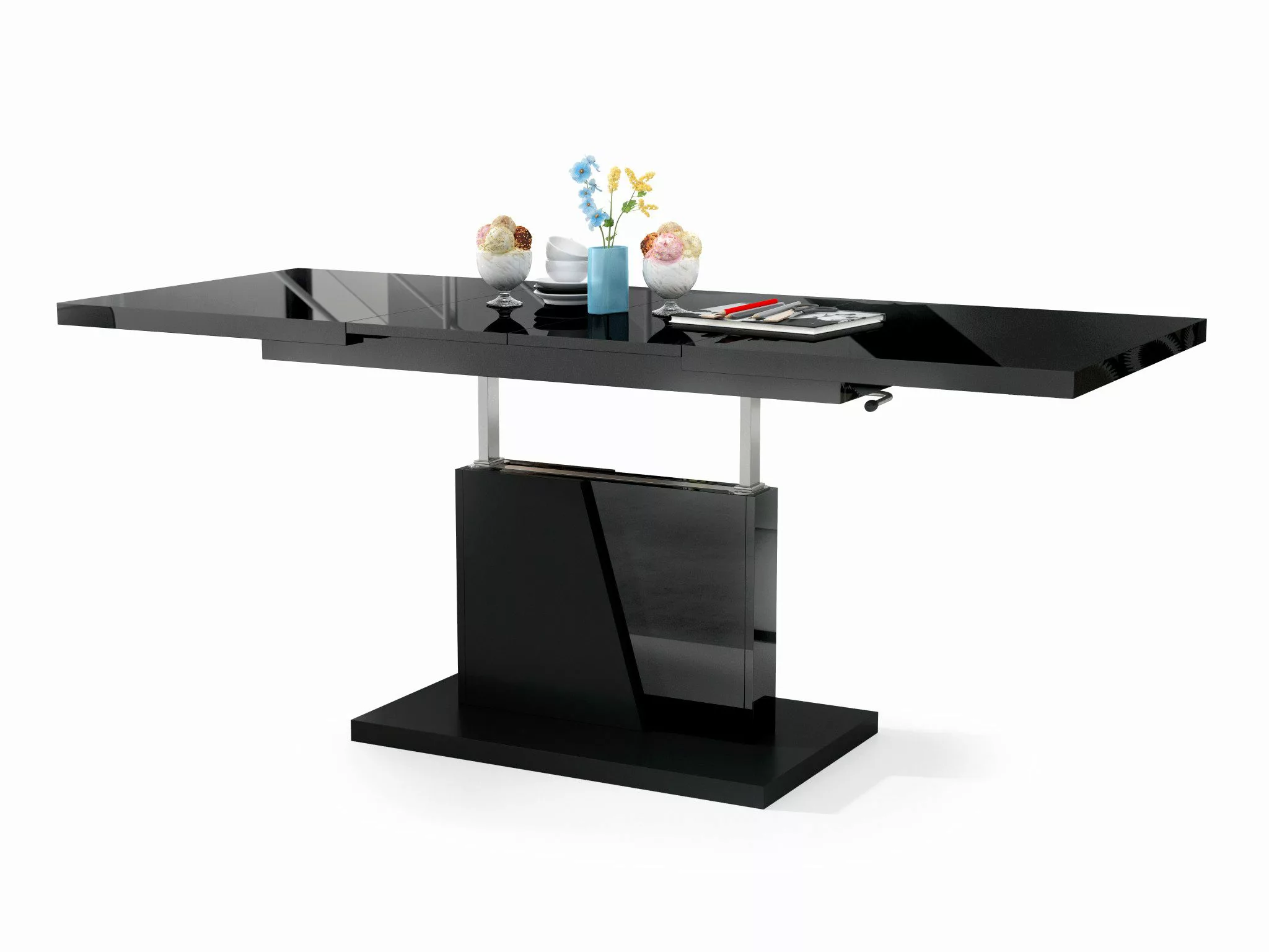 Mazzoni Couchtisch Grand Noir Schwarz Hochglanz günstig online kaufen