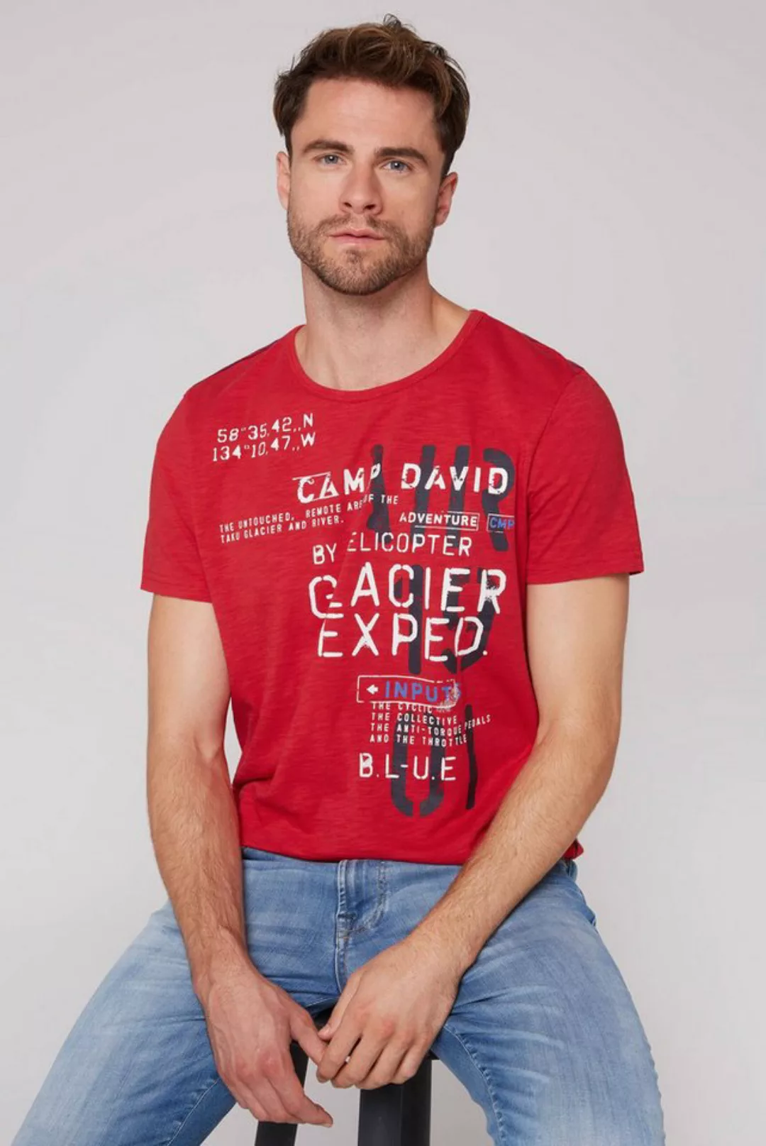 CAMP DAVID T-Shirt T-Shirt HELI FLIGHT Kurzarmshirt (1-tlg) günstig online kaufen