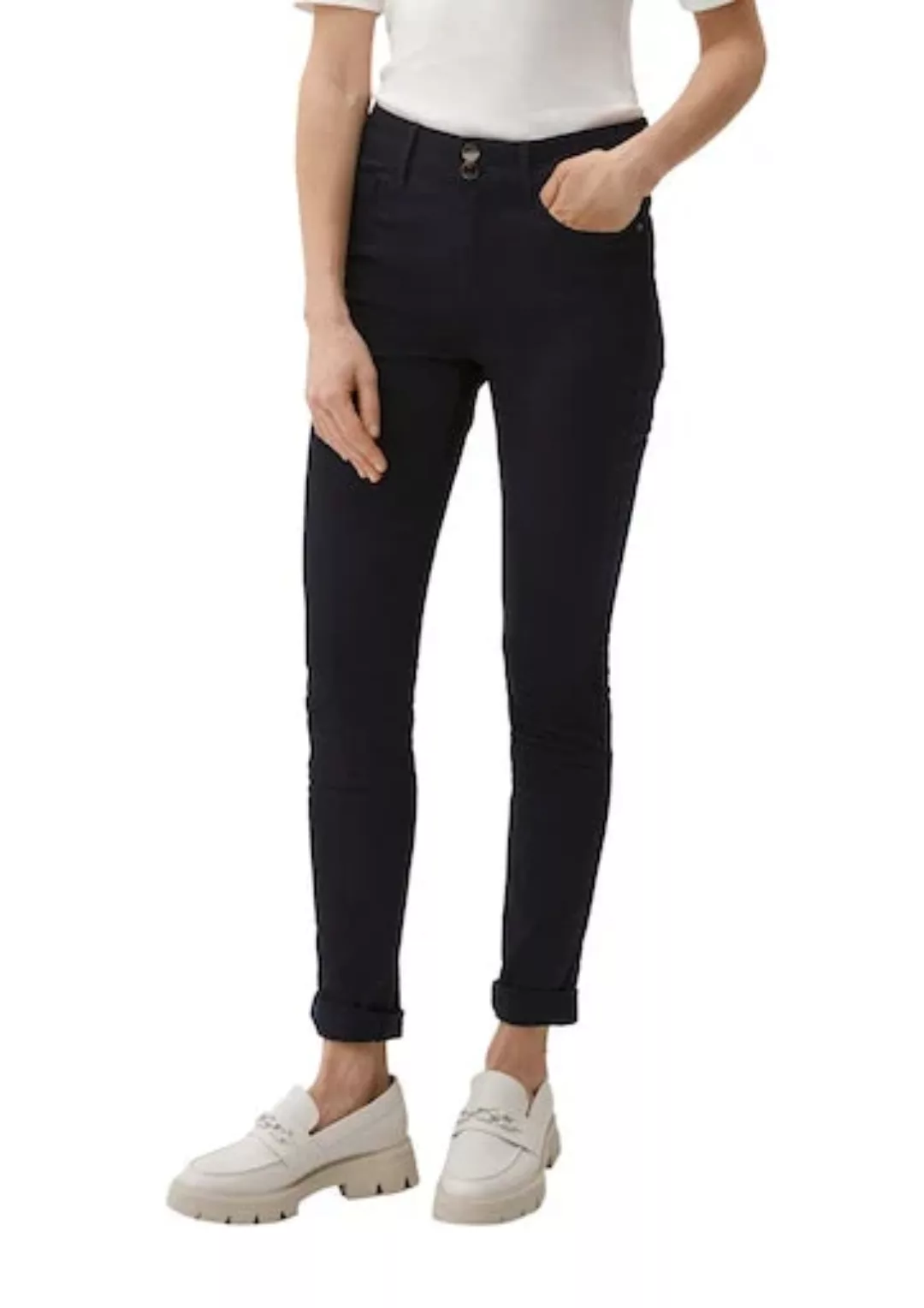 s.Oliver BLACK LABEL 5-Pocket-Jeans mit Doppelknopf-Verschluss günstig online kaufen