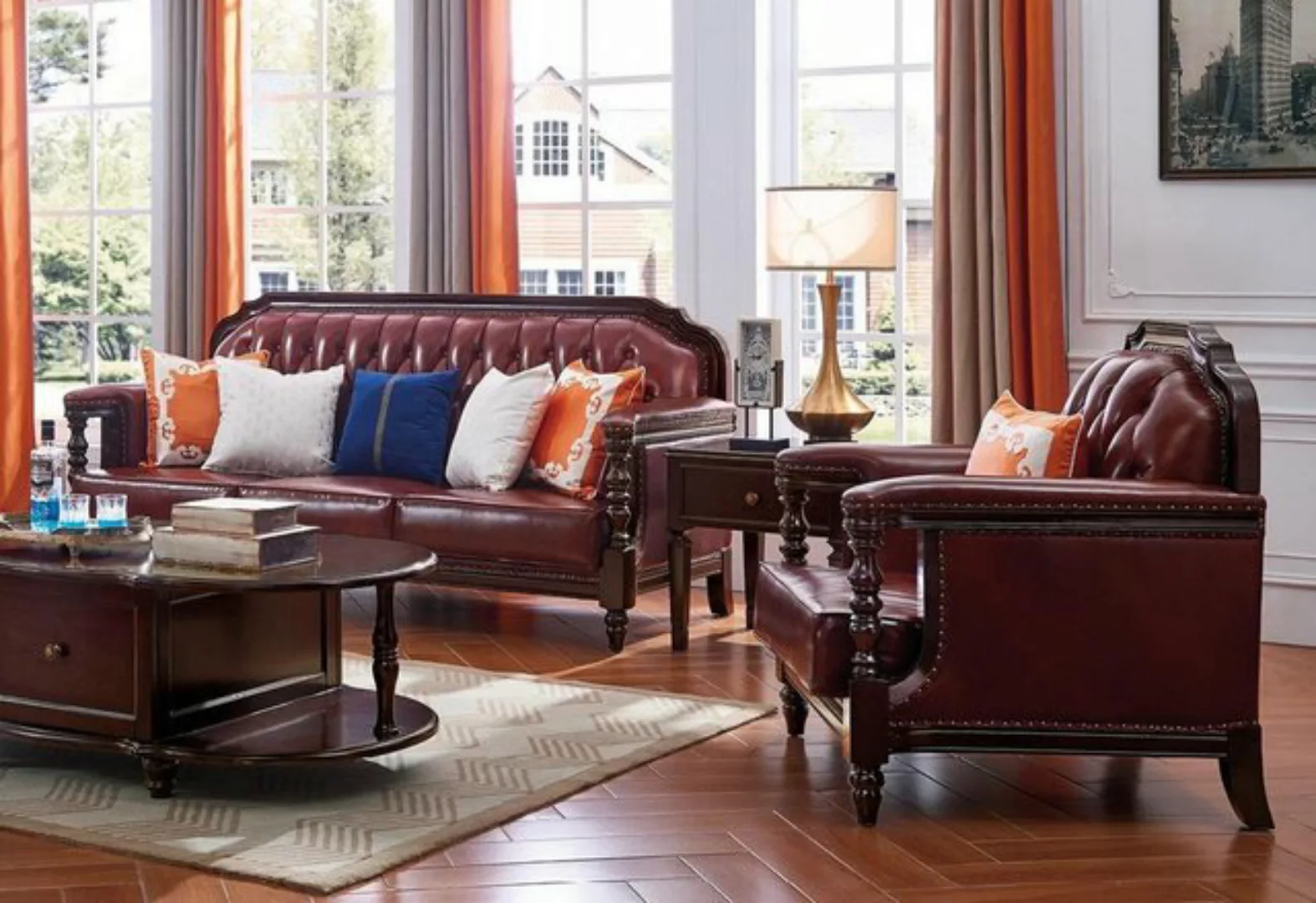 Xlmoebel Sofa Traditionelle Chesterfield Barock Rokoko Möbel Sofa Set aus L günstig online kaufen