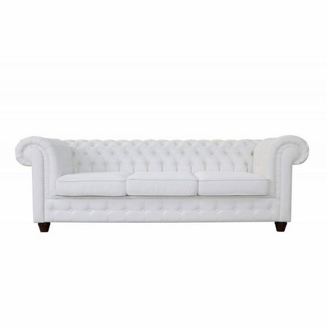 JVmoebel Sofa Weißer Klassischer Chesterfield Dreisitzer 3-Sitzer Couch Neu günstig online kaufen