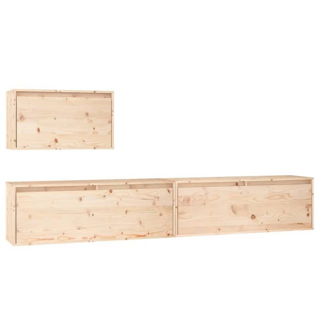 vidaXL TV-Schrank TV-Schränke 3 Stk Massivholz Kiefer Lowboard Lowboard günstig online kaufen