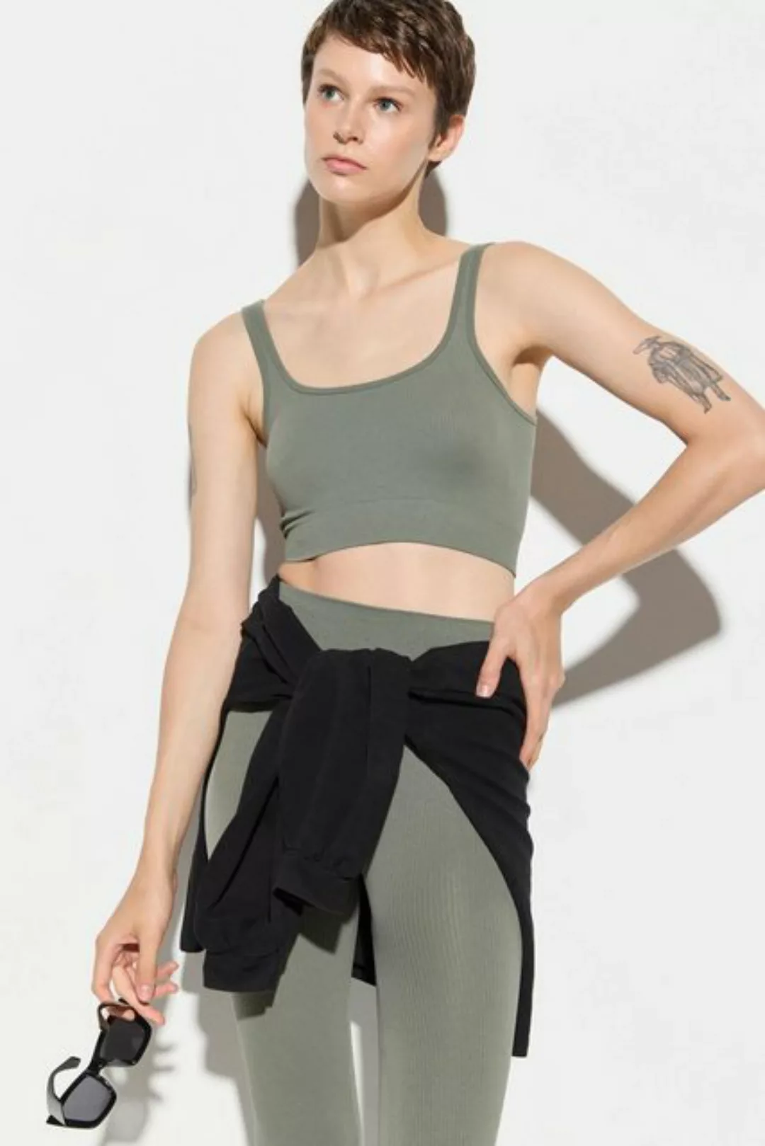 No Matter What Crop-Top Nahtloser Brustpolster-BH günstig online kaufen