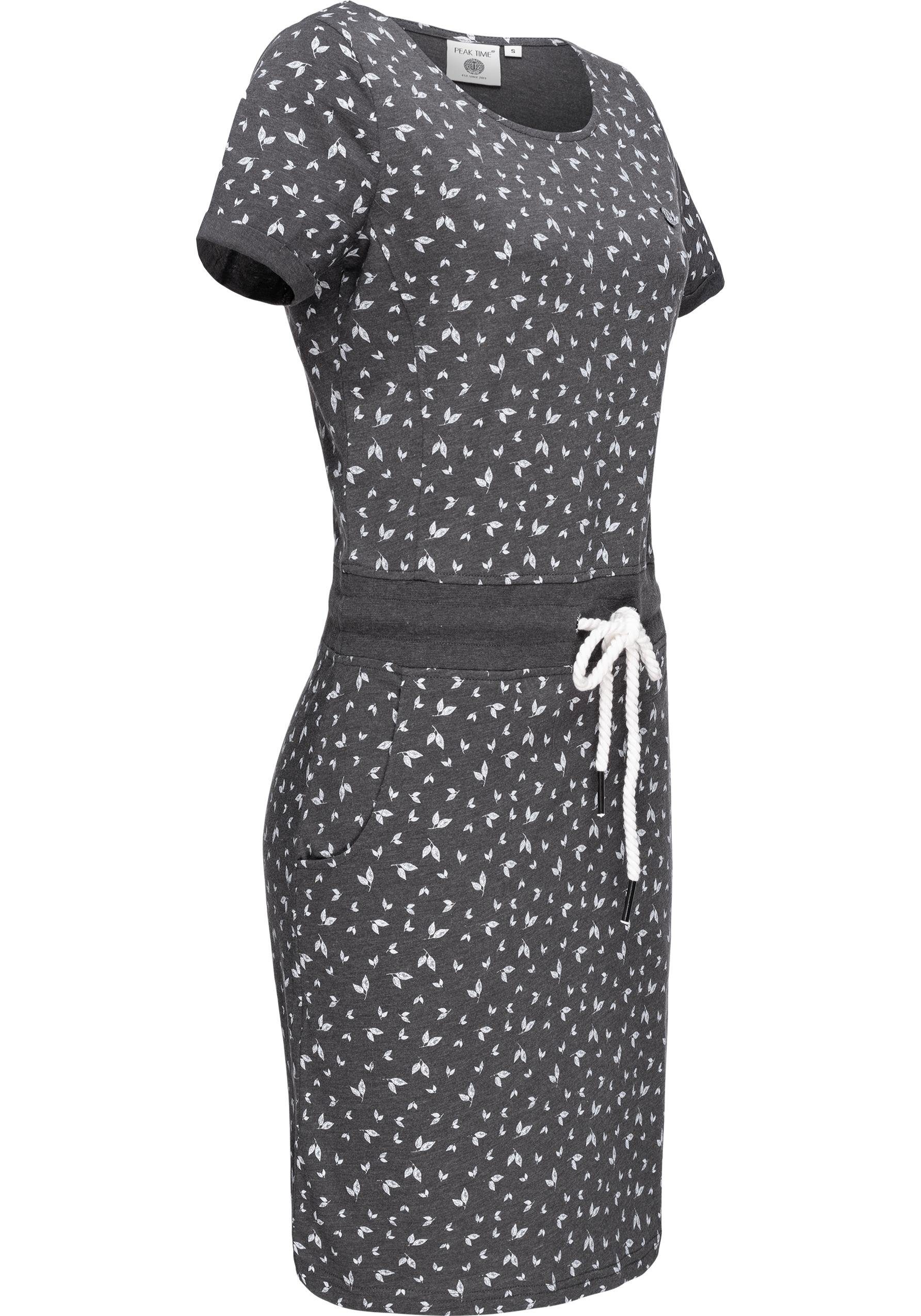 PEAK TIME Sommerkleid "L80023", leichtes Jersey Strandkleid mit Kordel günstig online kaufen