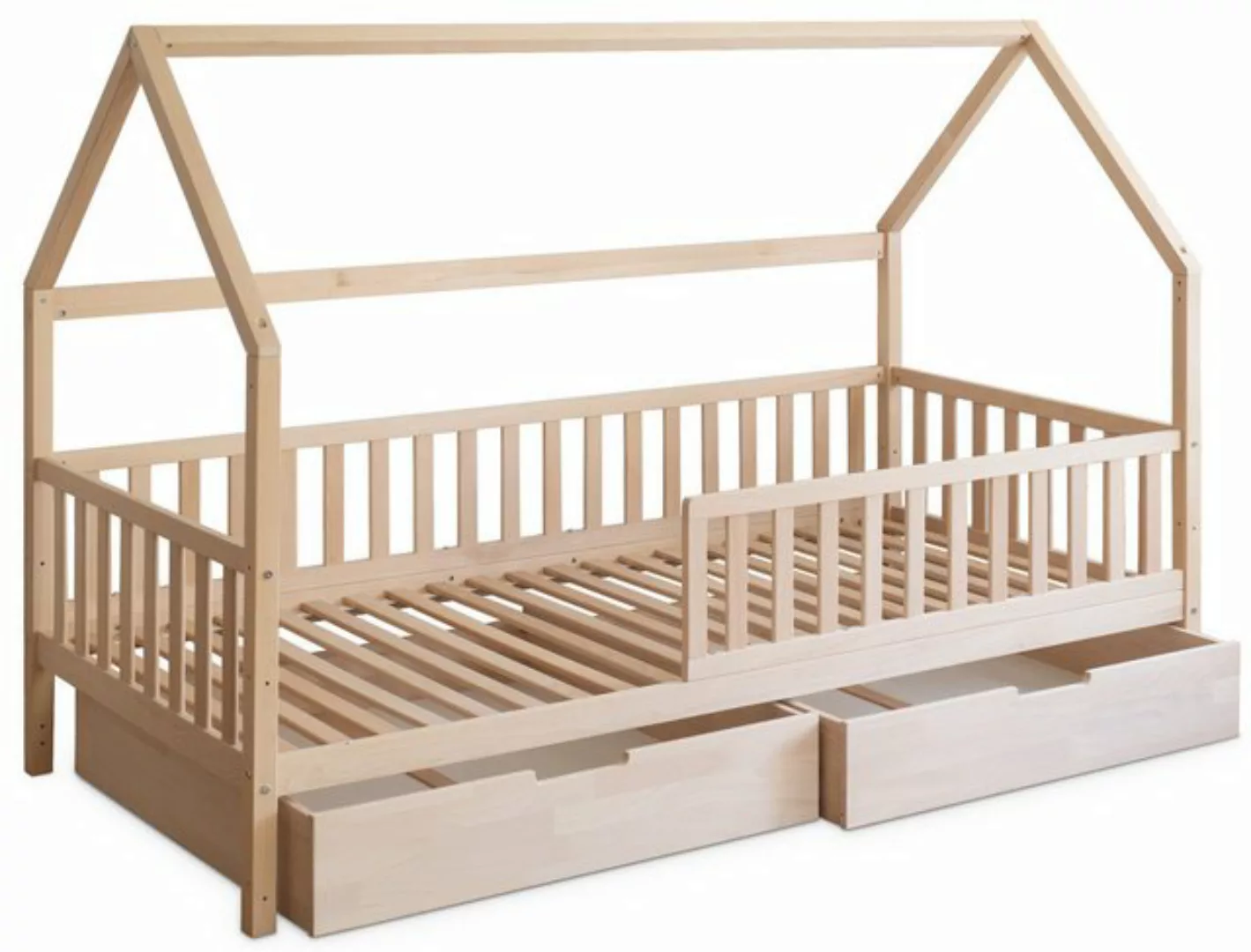 Ehrenkind Hausbett Buche, Hausbett 90x200 cm, FSC zertifiziert (Montessori günstig online kaufen