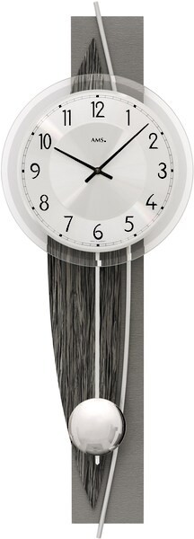 AMS Pendelwanduhr »W7458«, Quarzuhr, Holz-/Aluminiumgehäuse,Esszimmer,Wohnz günstig online kaufen