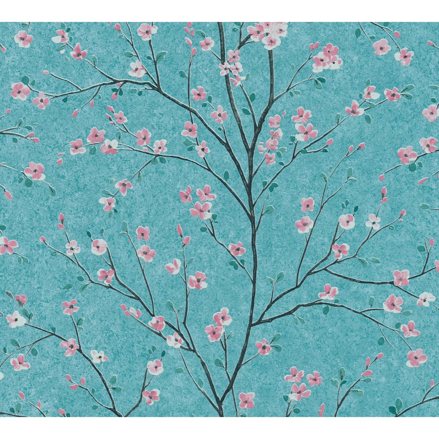 Bricoflor Japanische Vliestapete Hellblau Rosa Florale Tapete mit Kirschblü günstig online kaufen