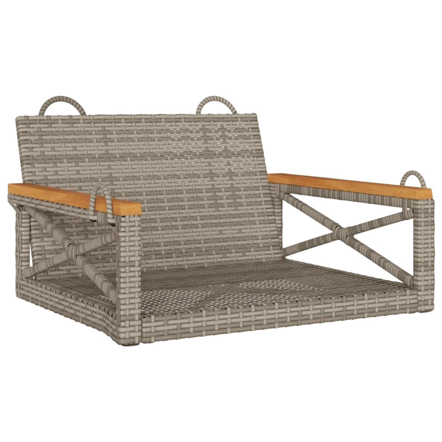 furnicato Hängesessel Grau 63x62x40 cm Poly Rattan günstig online kaufen