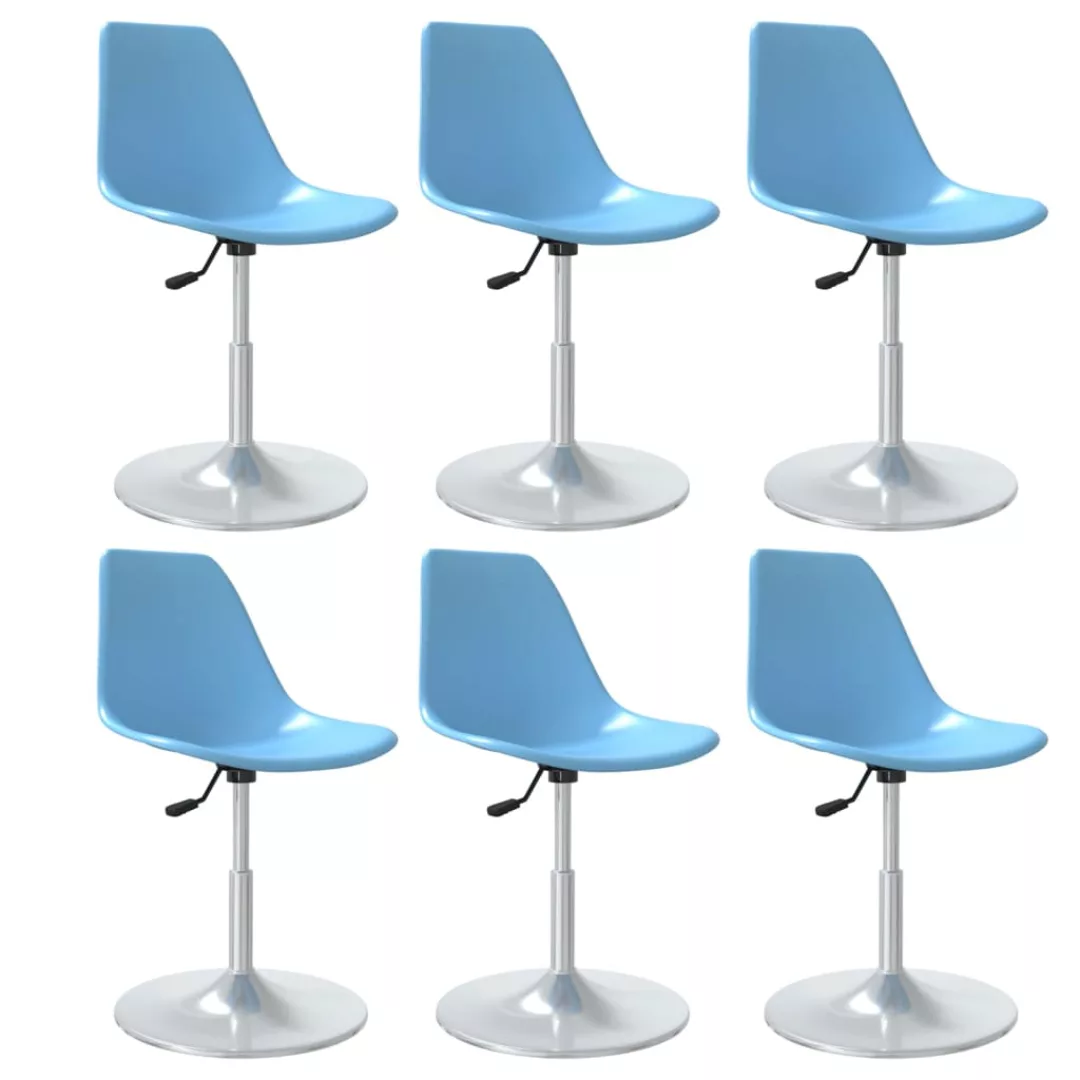 Vidaxl Esszimmerstühle 6 Stk. Drehbar Blau Pp günstig online kaufen