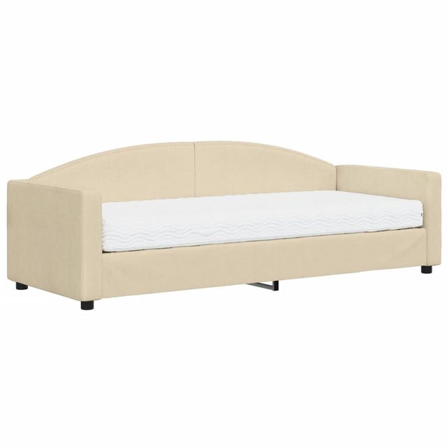 vidaXL Bett Tagesbett mit Matratze Creme 80x200 cm Stoff günstig online kaufen