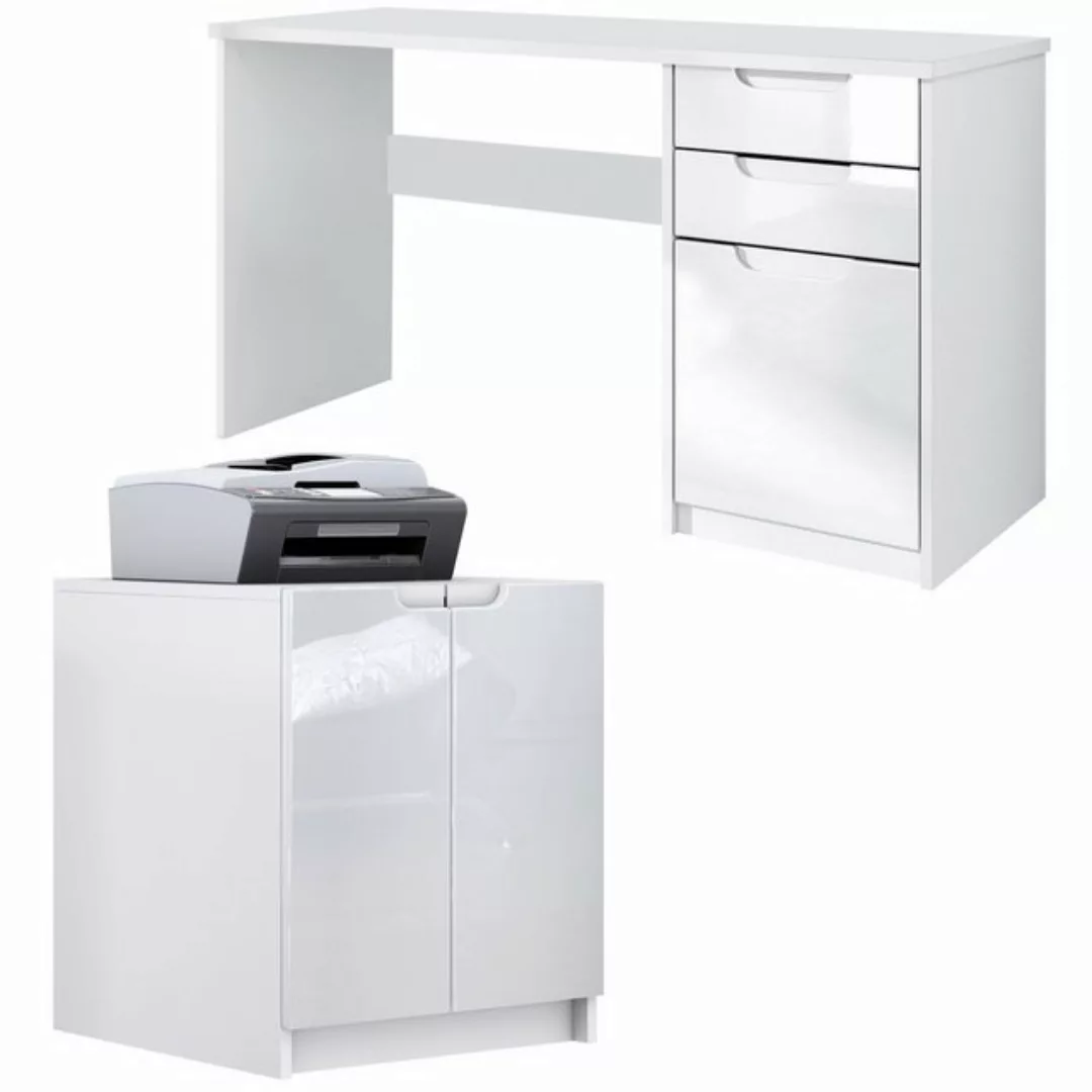 Vladon Aktenschrank Paris (Büromöbel-Set, mit 1 Schreibtisch und 1 Druckerk günstig online kaufen