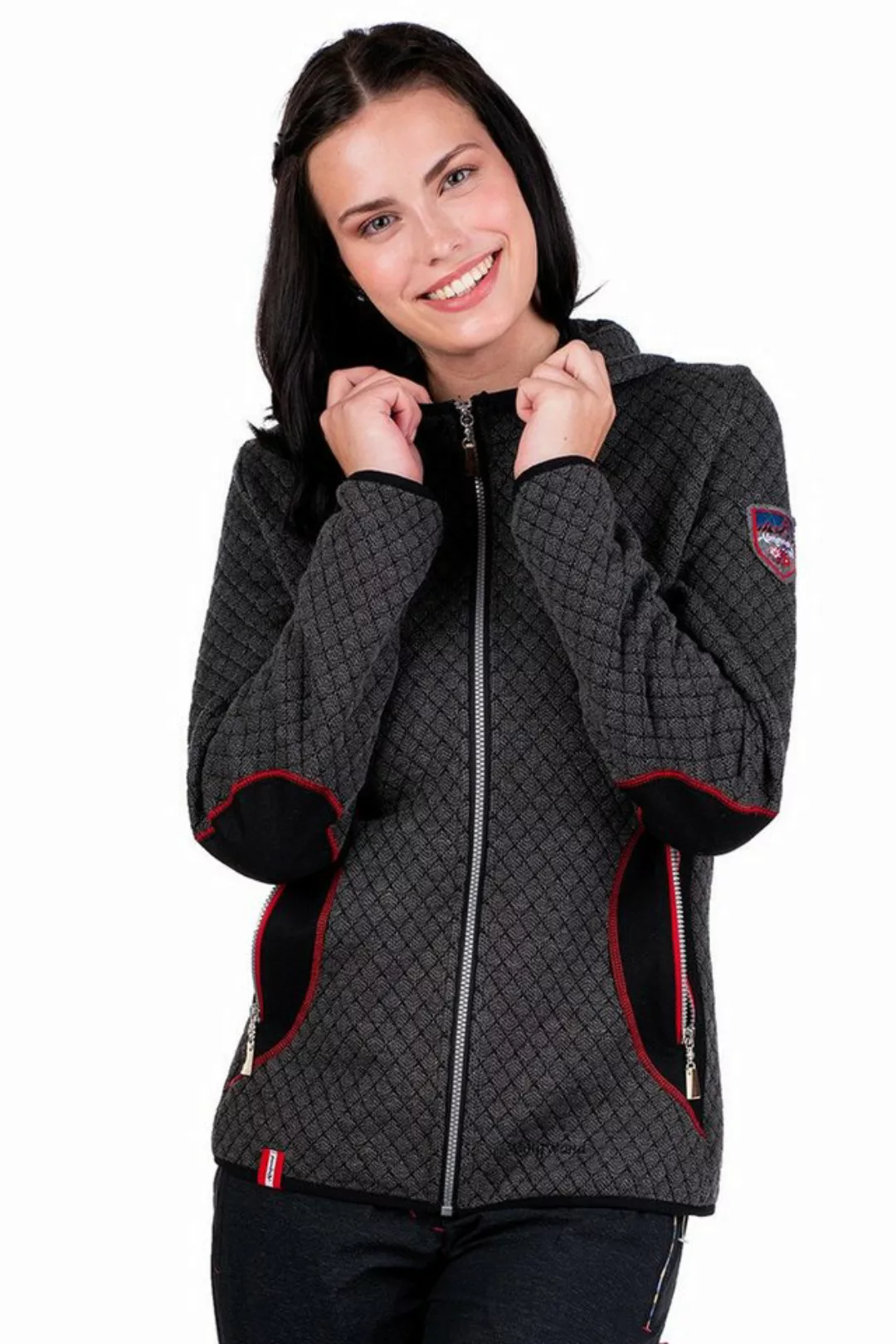 Almgwand Outdoorjacke Outdoorjacke Damen - SCHAFBERG - shadow/schwarz/rot günstig online kaufen