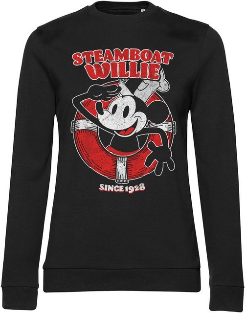 Hybris Rundhalspullover Steamboat Willie Since 1928 Girly Sweatshirt günstig online kaufen