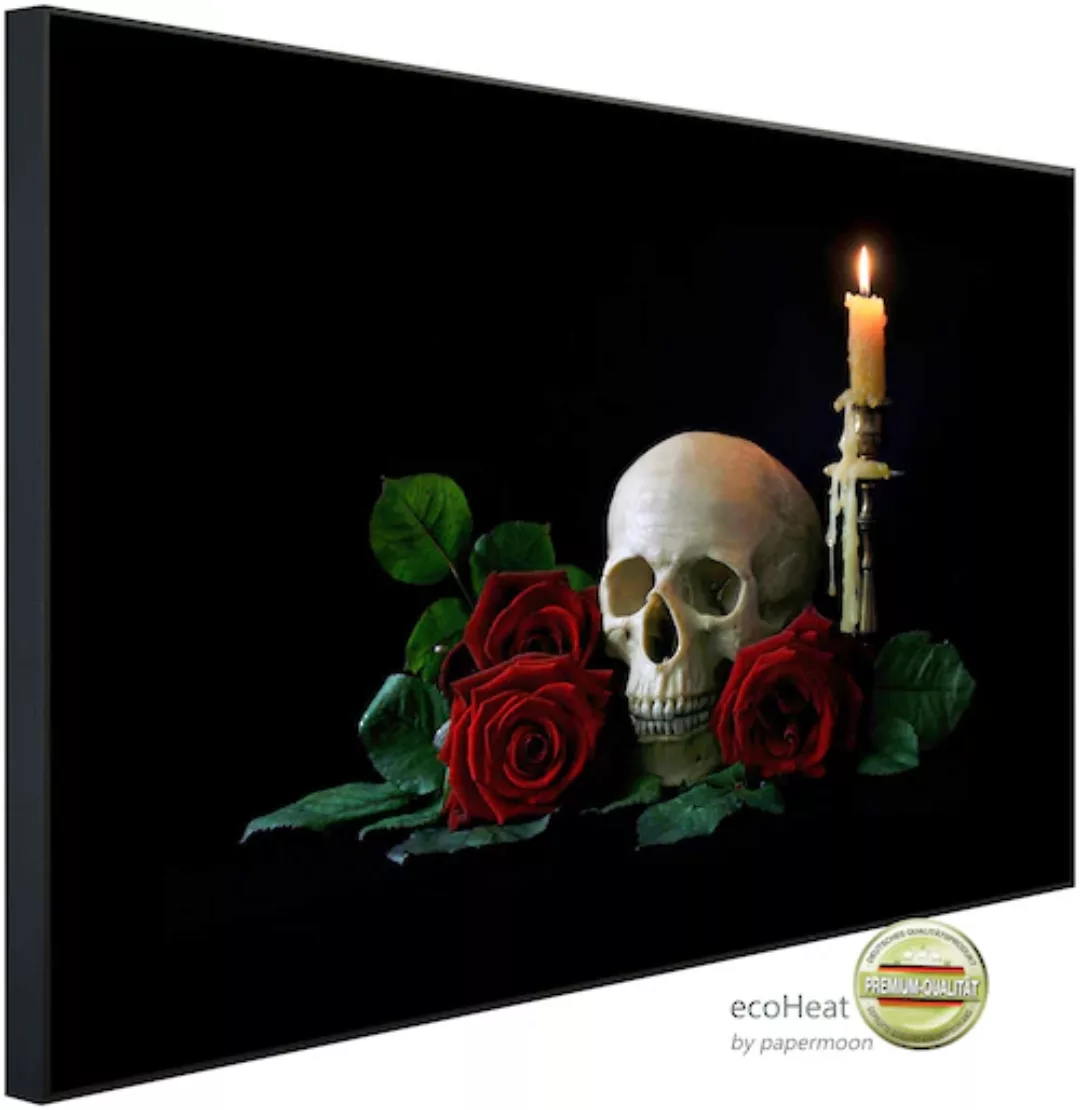 Papermoon Infrarotheizung »Totenkop mit Kerze«, sehr angenehme Strahlungswä günstig online kaufen
