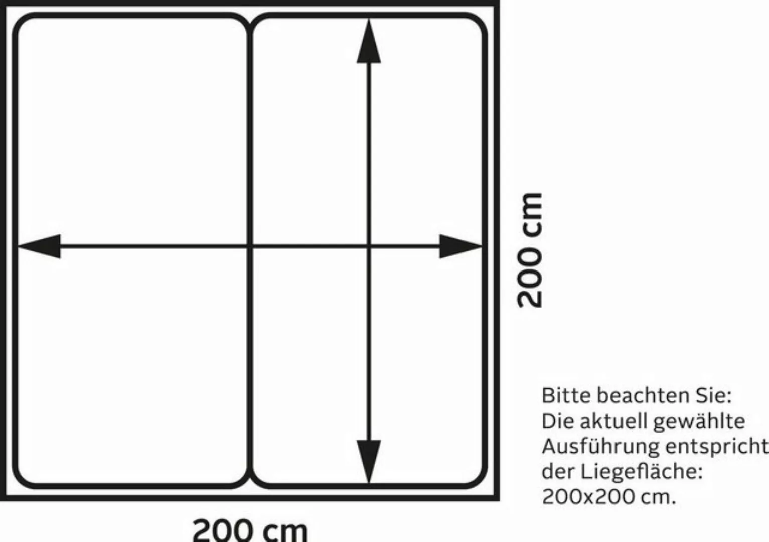 Home affaire Boxspringbett Merino, incl. Kaltschaumtopper, 5, Breiten, 2 Hä günstig online kaufen