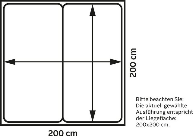 Westfalia Schlafkomfort Boxspringbett, mit Kaltschaum- oder Federkernmatrat günstig online kaufen