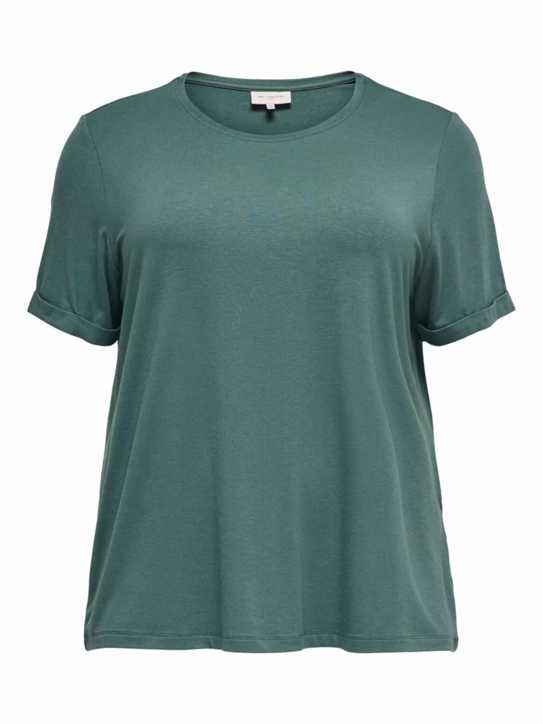 ONLY Einfarbiges Curvy T-shirt Damen Grün günstig online kaufen