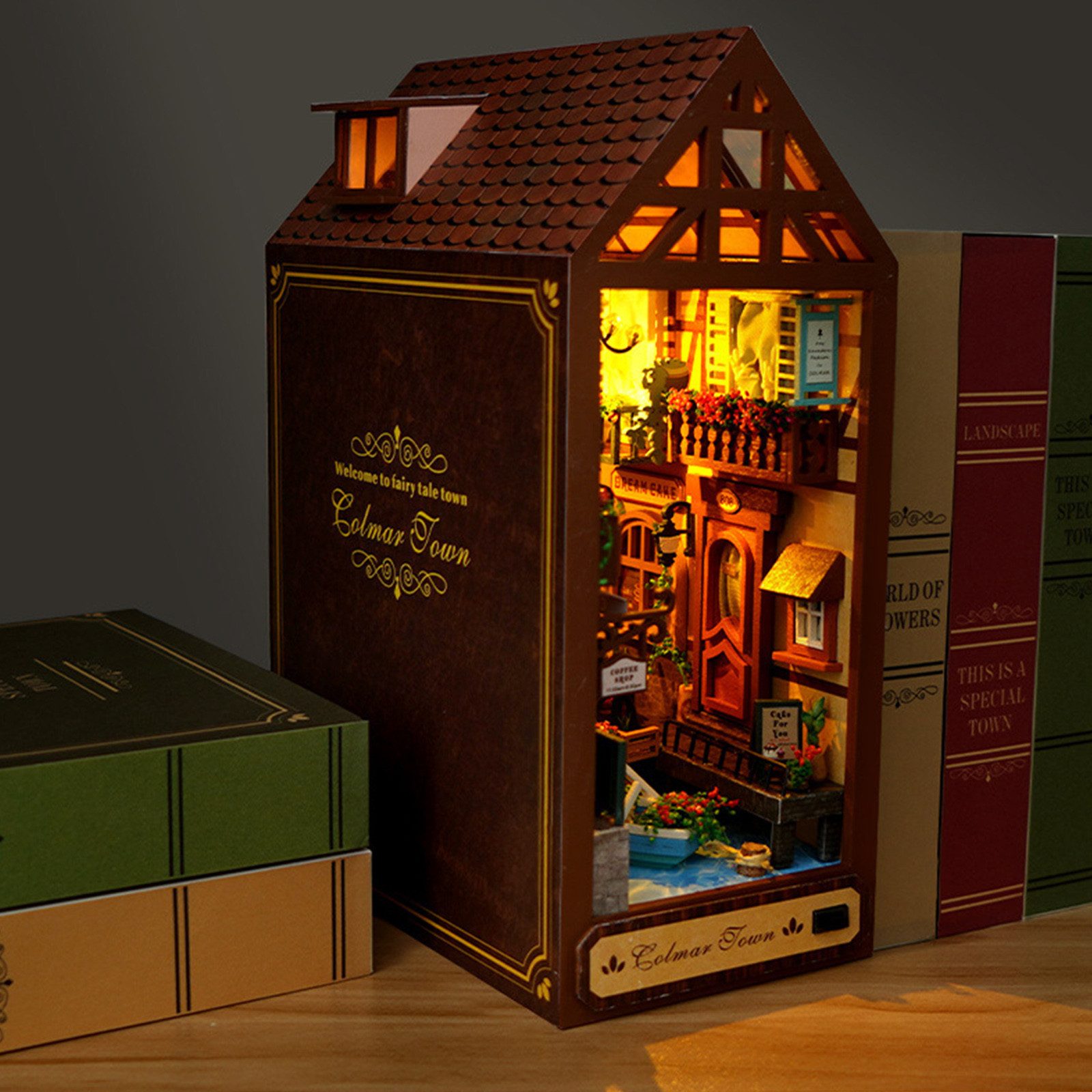 MODFU 3D-Puzzle Buchstütze Miniatur Holz Bücherregal günstig online kaufen