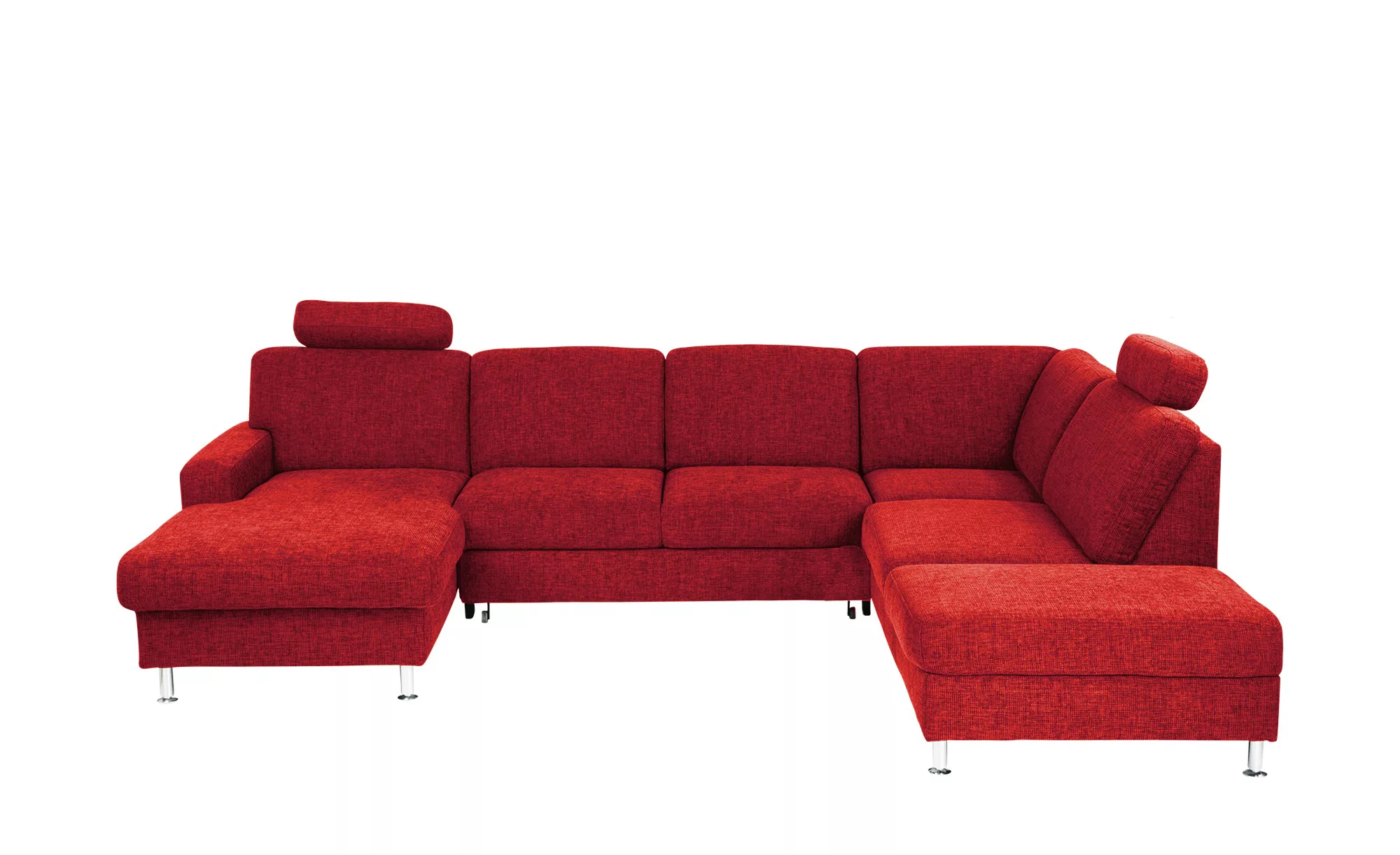 meinSofa Wohnlandschaft Webstoff Jana ¦ rot ¦ Maße (cm): B: 305 H: 85 T: 23 günstig online kaufen