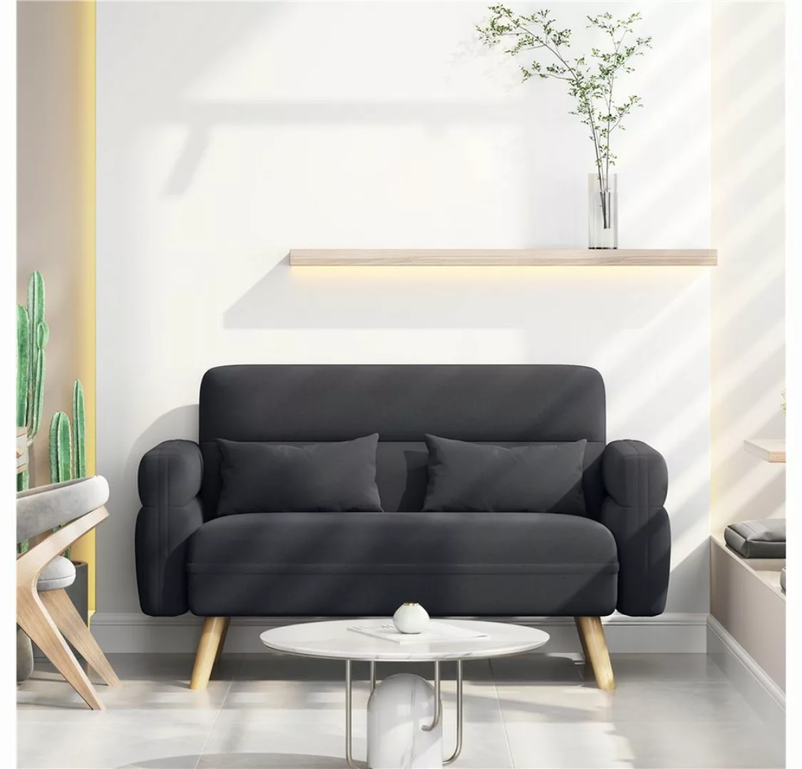 Yaheetech Sofa, Clubsofa Polstersofa mit 2 Lendenkissen Modernes Sitzmöbel günstig online kaufen