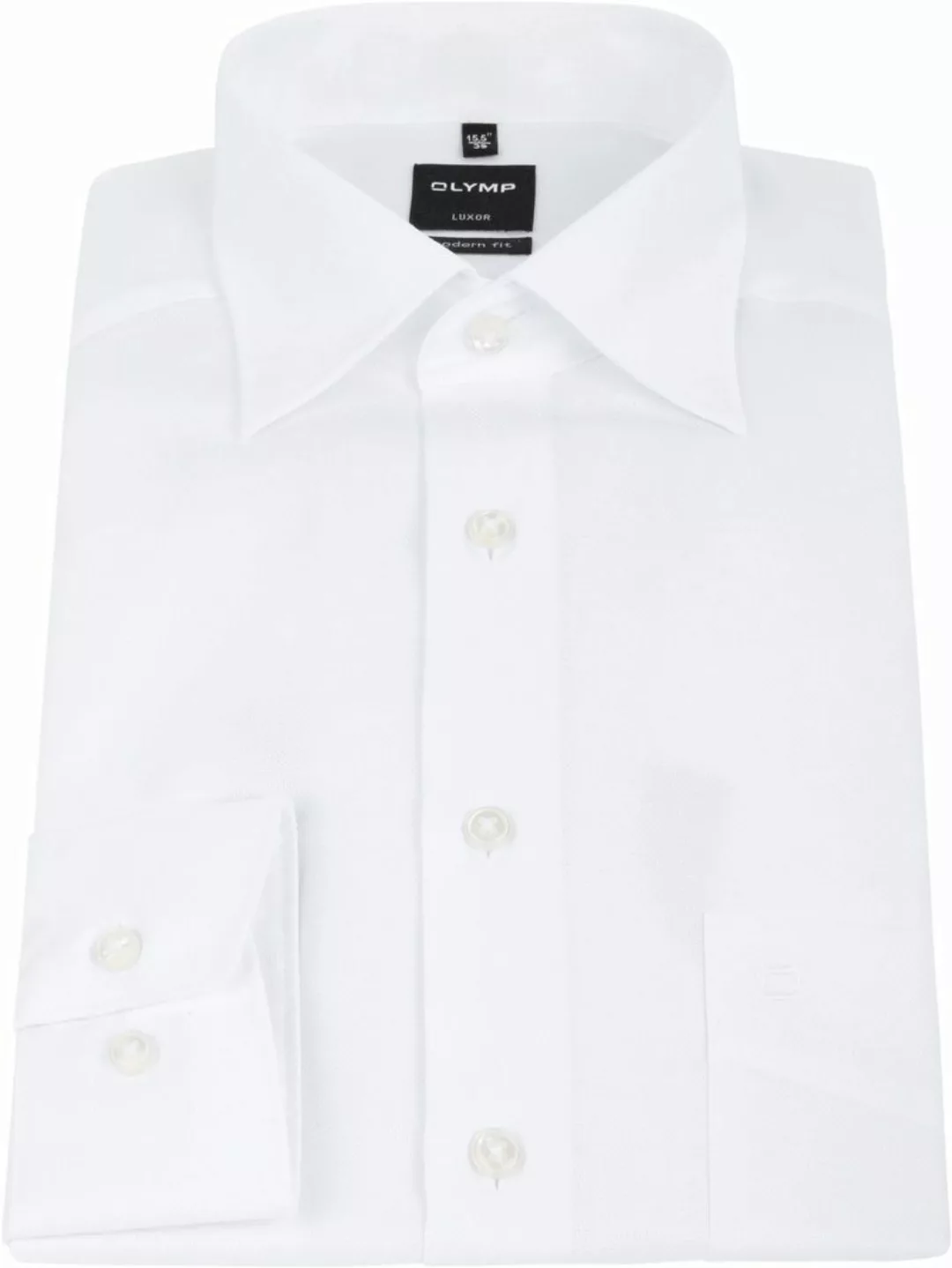 OLYMP Luxor Hemd Modern Fit Weiß - Größe 41 günstig online kaufen