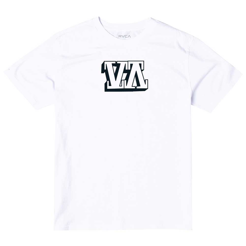 Rvca Defer Big Block Kurzärmeliges T-shirt S White günstig online kaufen