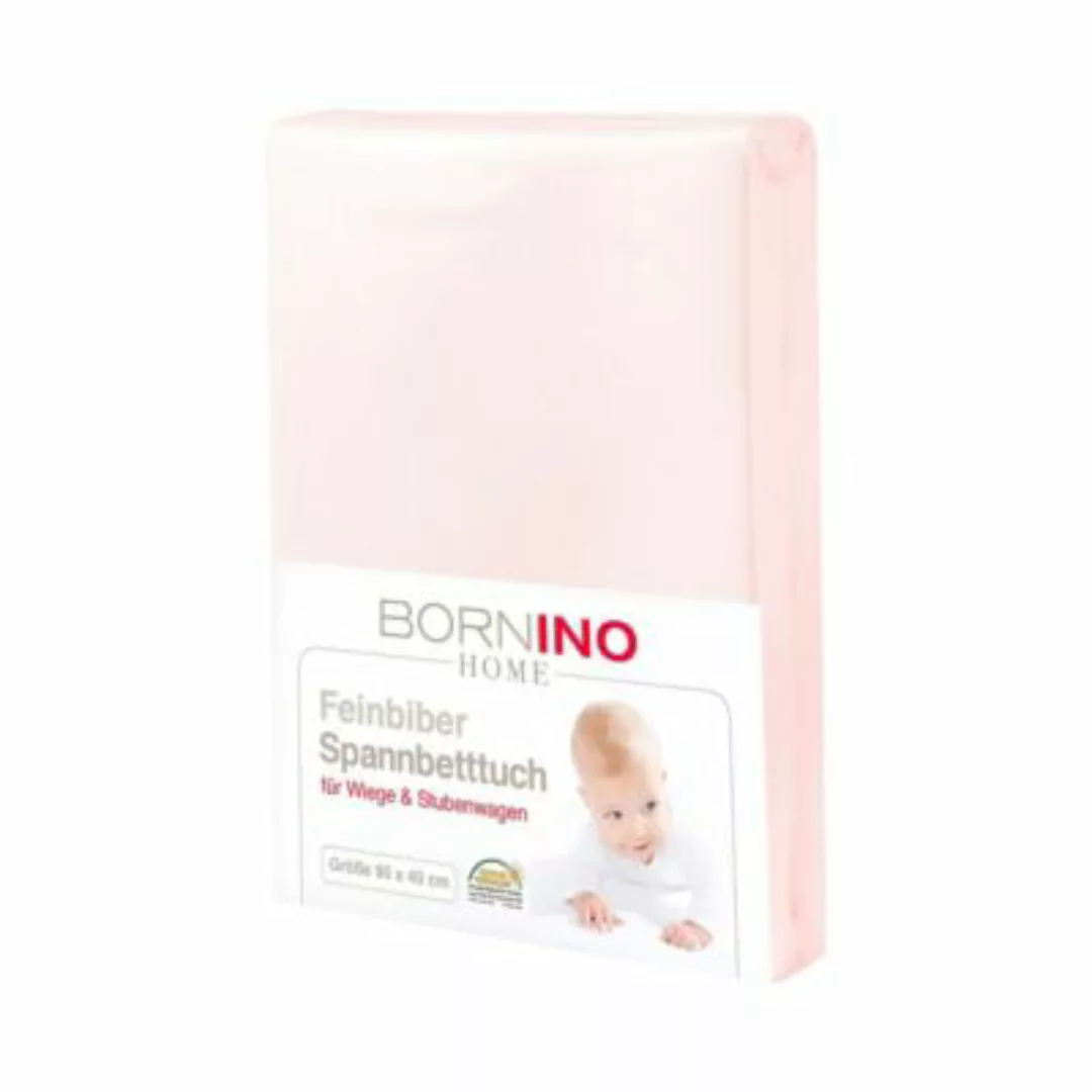 bornino Feinbiber-Spannbetttuch 40x90 cm rosa Gr. one size günstig online kaufen