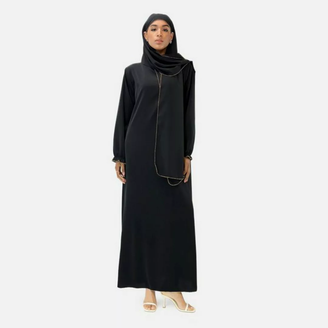 Elara Maxikleid Elara Damen Abaya mit Kopftuch (1-tlg) günstig online kaufen