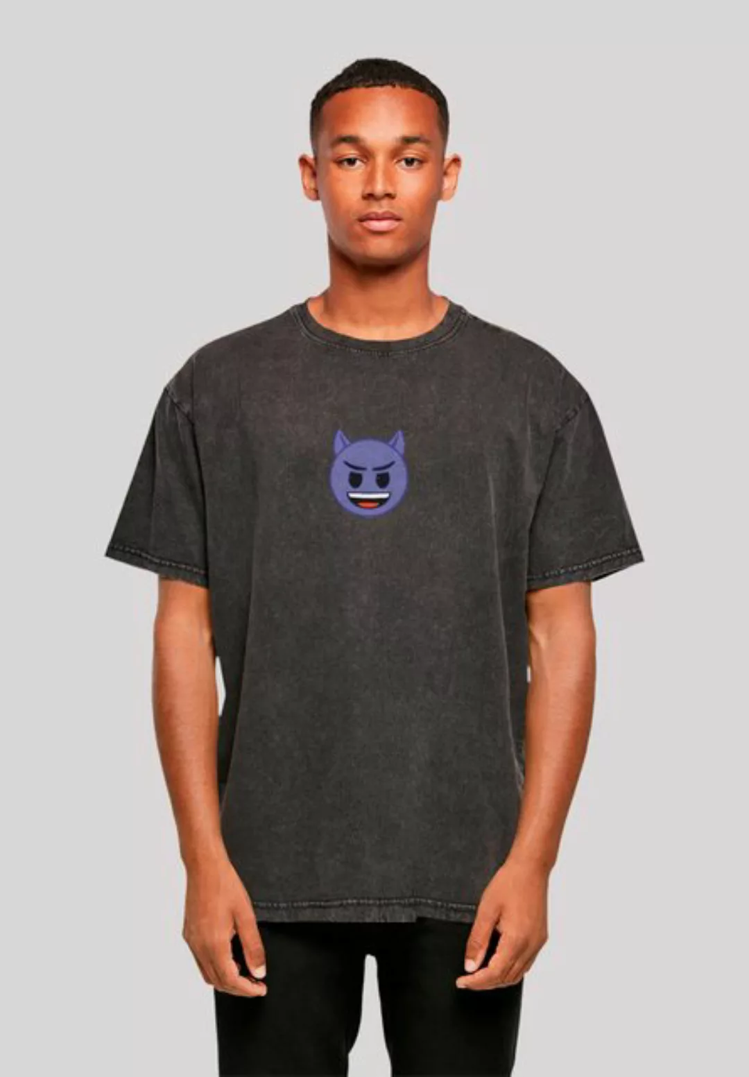 emoji couture T-Shirt Evil smiling furry purple face Premium Qualität günstig online kaufen